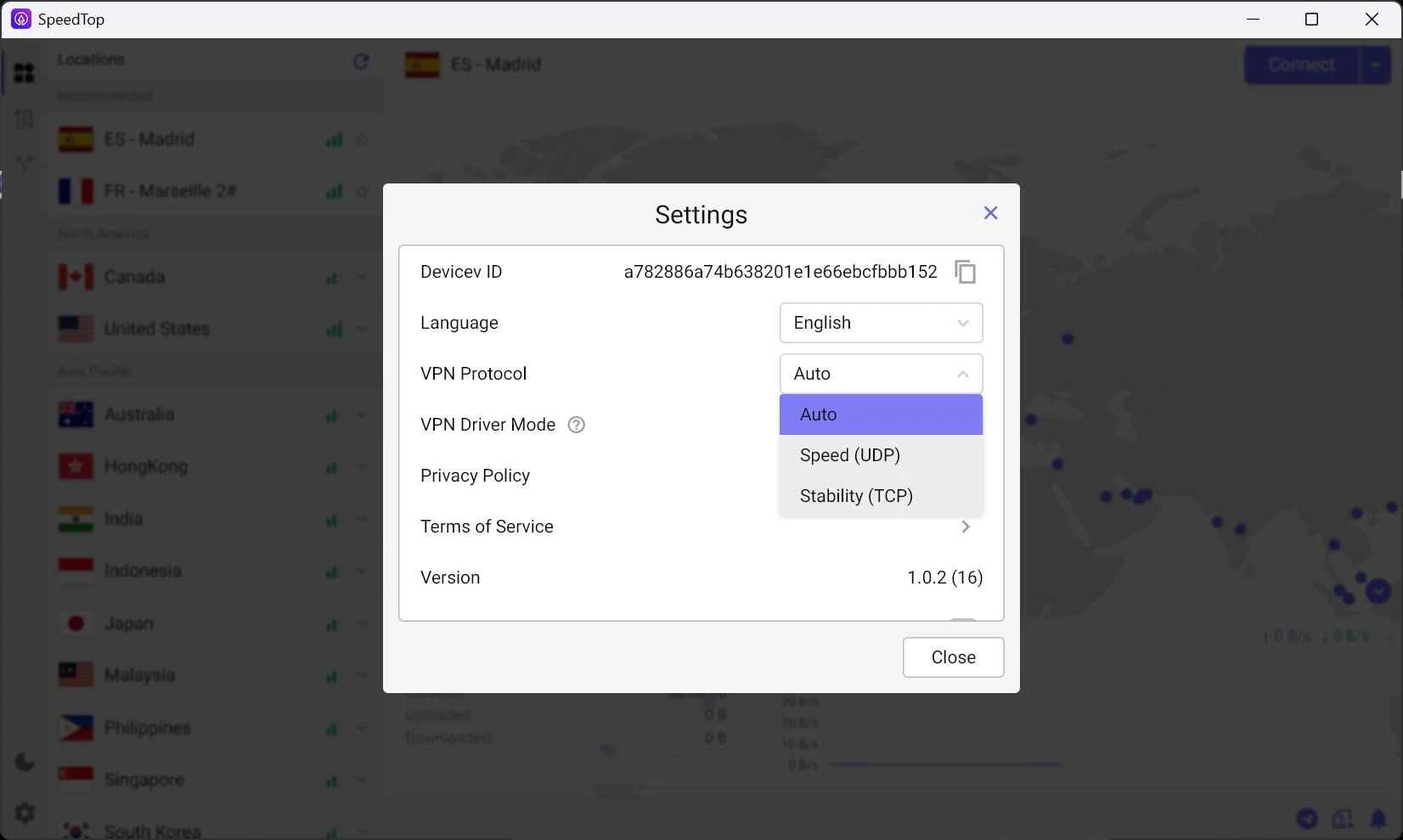 SpeedTop VPN — screenshot 1