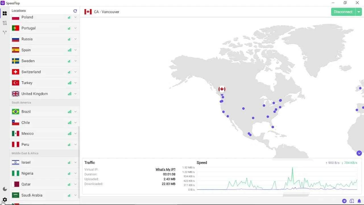 SpeedTop VPN — screenshot 2